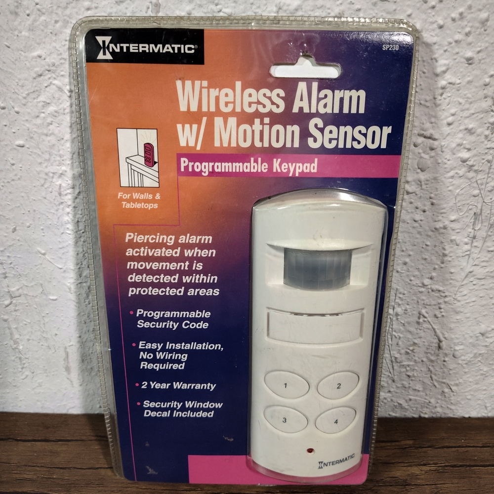 Intermatic Wireless Alarm W/ Motion Sensor SP230. New